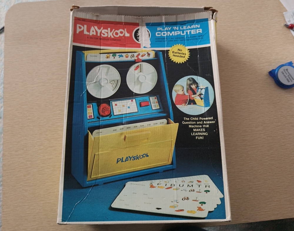 Vintage 1970's Playskool Play n Learn Computer Ages 3 to 8 w/Box